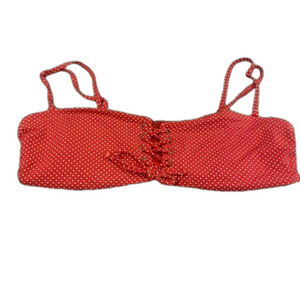 Roxy Red & White Polka Dot Convertible Bikini Top Size M
